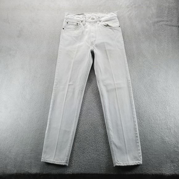 VTG 505 Levis Jeans Mens 32x32 Gray Straight Made in USA 80s Mid Rise Denim - Picture 1 of 11